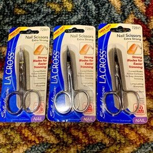 La Crosse Nail Scissors Bundle NWT  Extra Strong Nail Care Stainless Steel